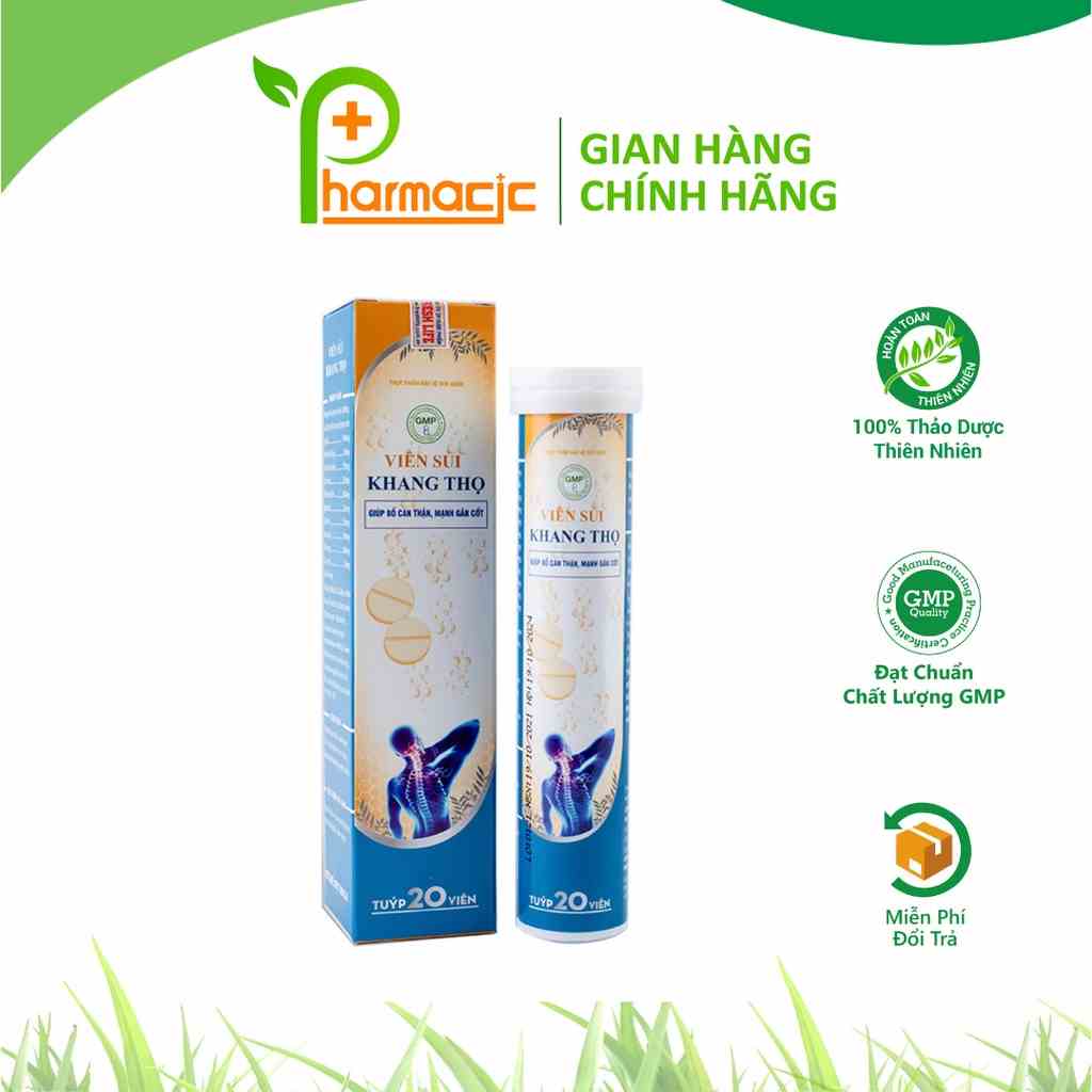 Sủi KHANG THỌ Chính Hãng, 20 Viên Sủi - Giải Pháp Cho Người Bệnh Xương Khớp