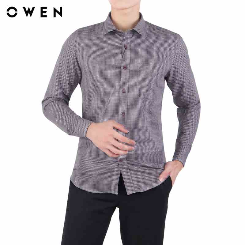 Áo sơ mi Dài tay Owen Bamboo Regular Fit màu Nâu - AR61015DT