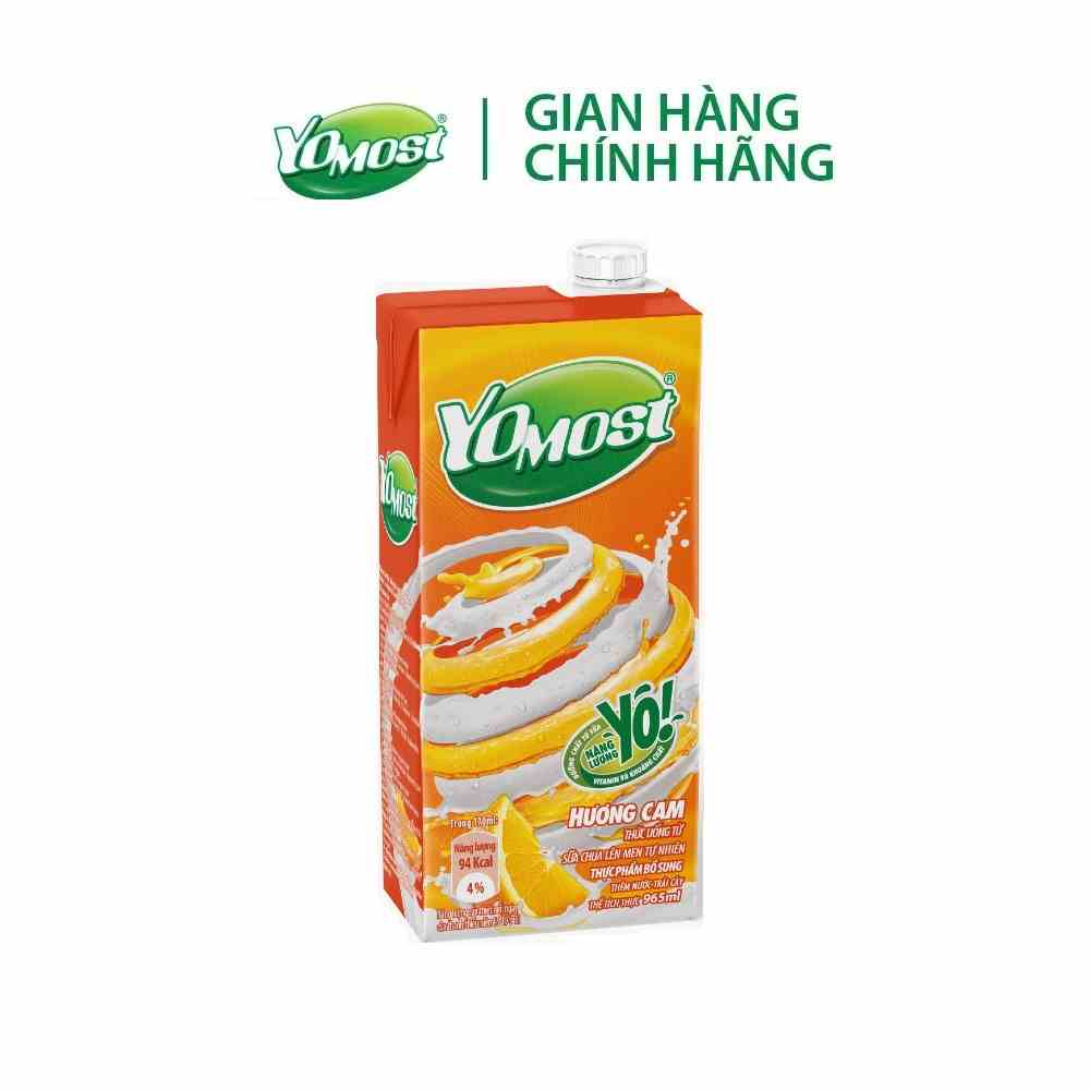 Hộp Sữa chua uống Yomost vị cam Hộp 965ml