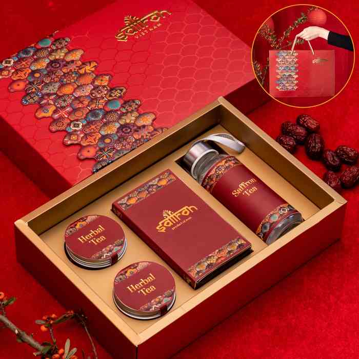 Set quà tặng Nhụy Hoa Nghệ Tây Saffron Jahan 0.5Gr