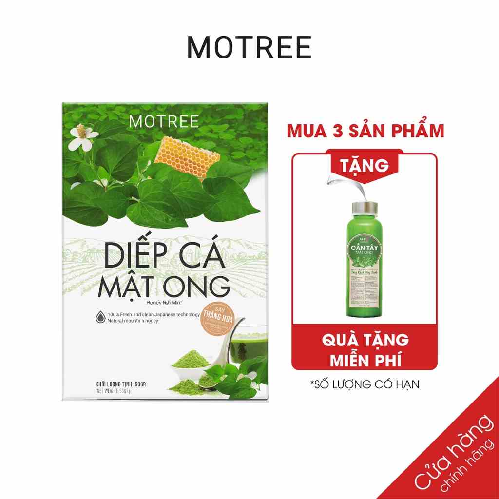 [Mã BMLTB200 giảm đến 100K đơn 499K] Bột diếp cá mật ong MOTREE sấy thăng hoa công nghệ Nhật Bản hộp 54gr