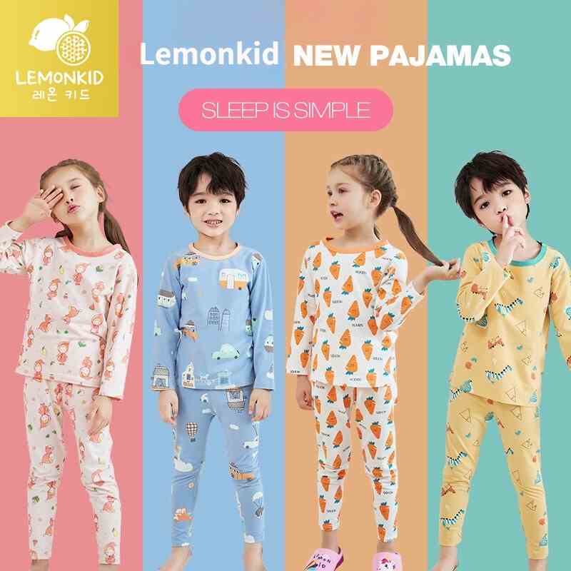 Đồ lót mặc ngủ Lemonkid phù hợp mùa thu đông cho bé trai và bé gái