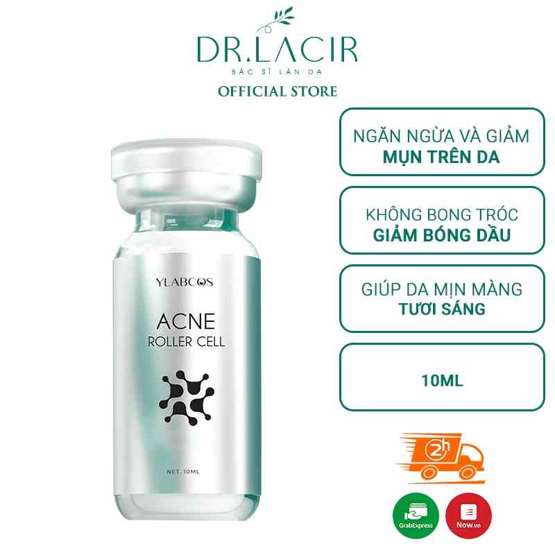 Tinh Chất Mụn Acne Roller Cell Ylabcos 10ml,Hỗ trợ ngừa mụn,làm mờ vết thâm mụn, không bong tróc DR.LACIR DR52