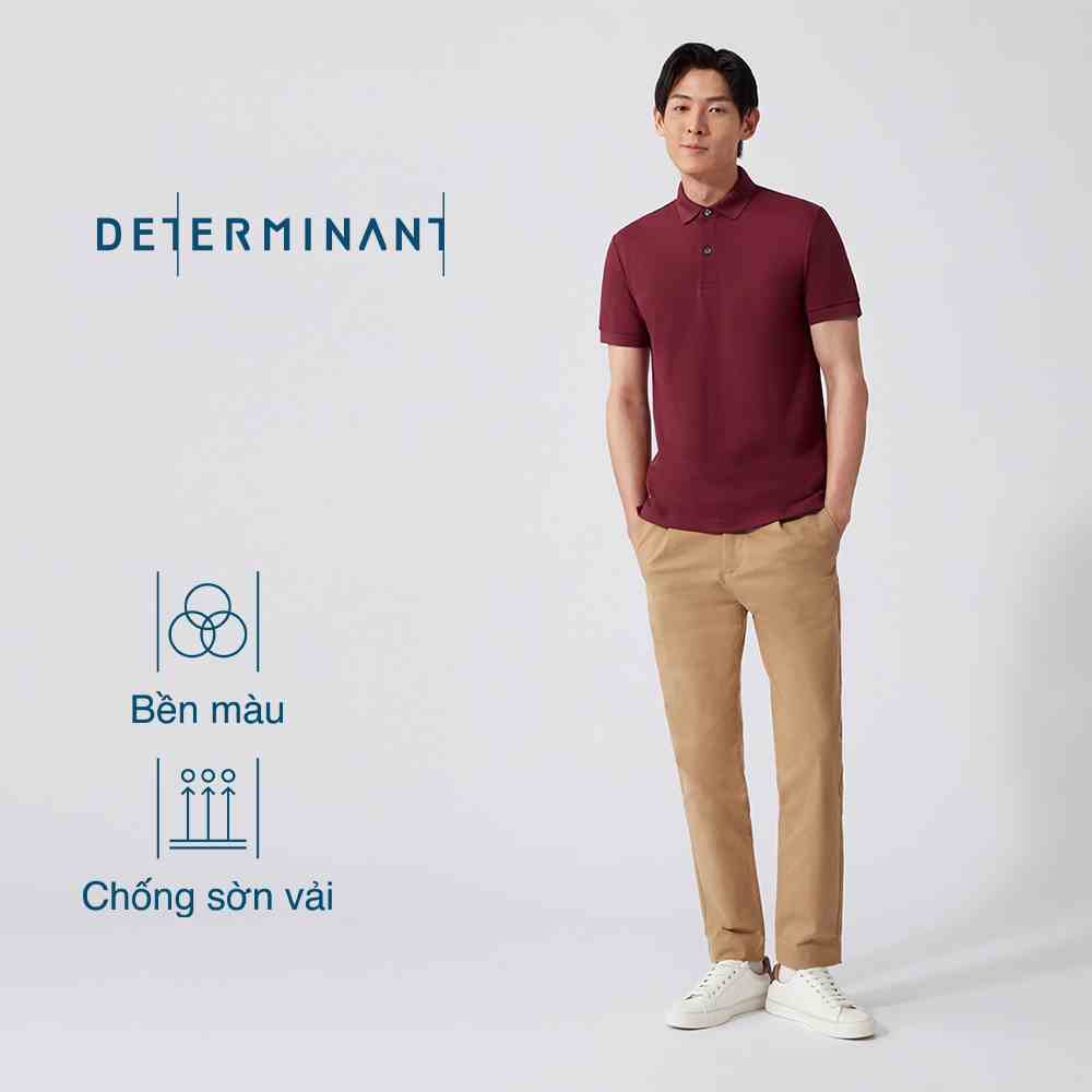 Áo thun polo nam cao cấp DETERMINANT tay ngắn - kháng nước - màu đỏ - P01