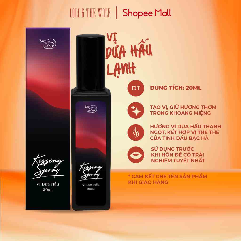 Xịt thơm miệng Kissing Spray Loli And The Wolf vị Dưa Hấu lạnh chai 20ml