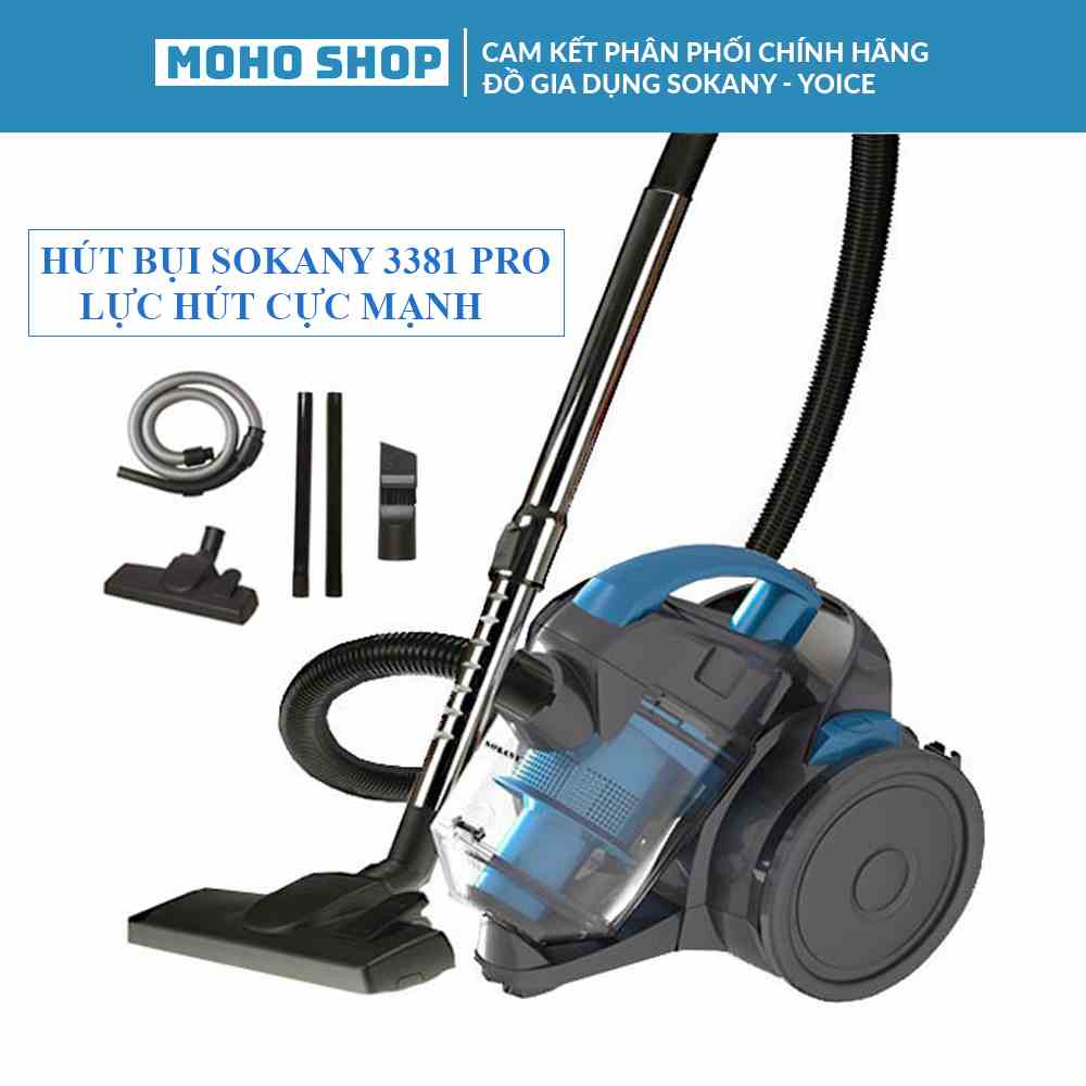 Máy hút bụi gia đình Sokany SK3381 công suất mạnh 2000W hút được bụi mịn và mọi góc ngách trong nhà [BẢO HÀNH 12 THÁNG]