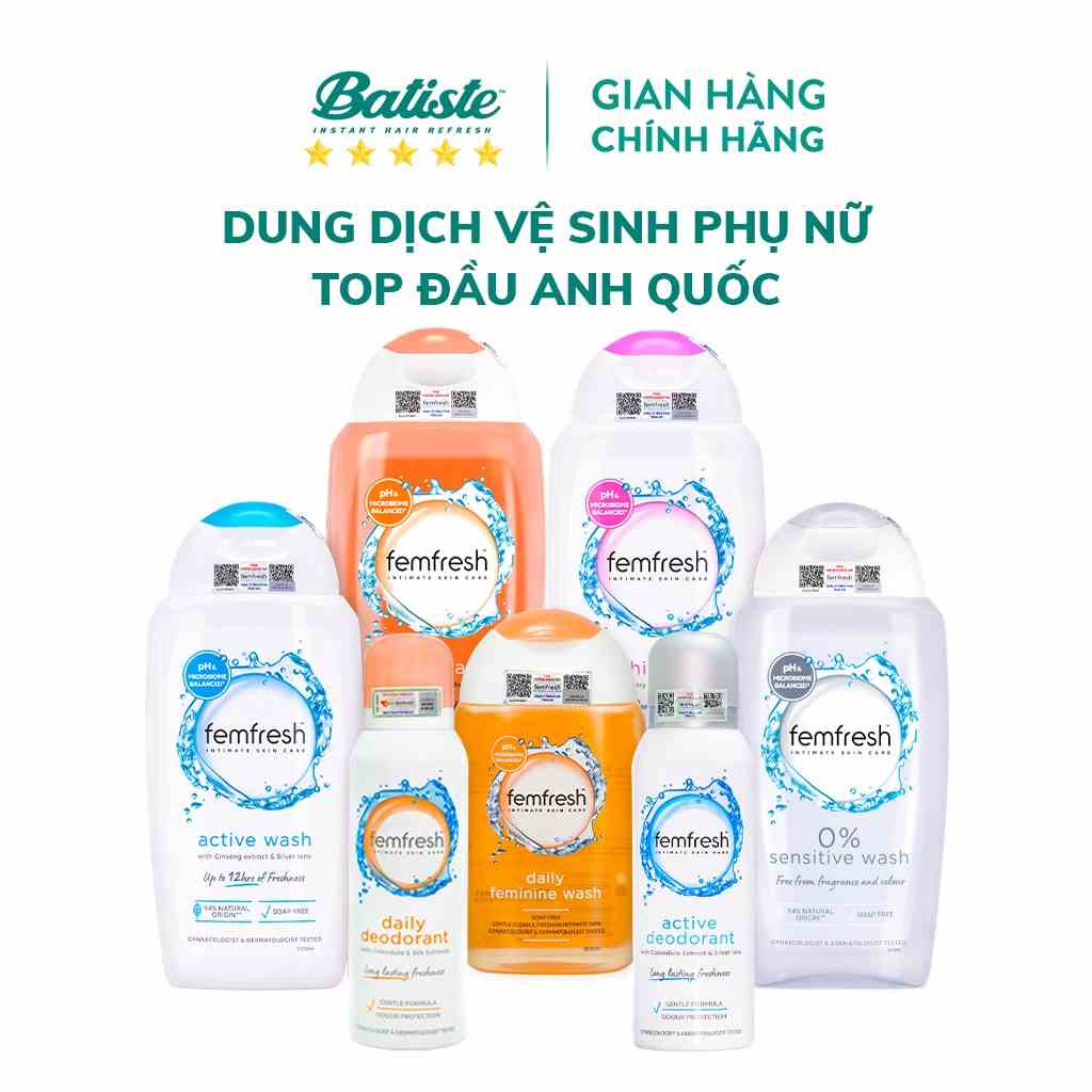 Dung dịch vệ sinh phụ nữ hàng ngày, thơm mát Femfresh Daily Intimate Wash 250ml