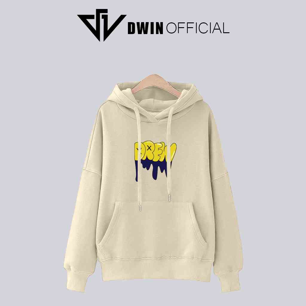 Áo hoodie chữ Drew nỉ unisex DWIN basic nam nữ form rộng oversize local brand SP00071