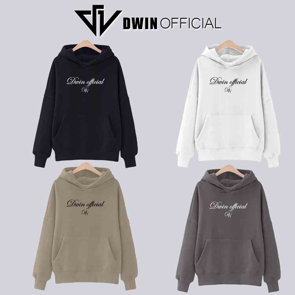 Áo hoodie khoác nỉ nam nữ unisex DWIN basic nam nữ form rộng zip oversize local brand