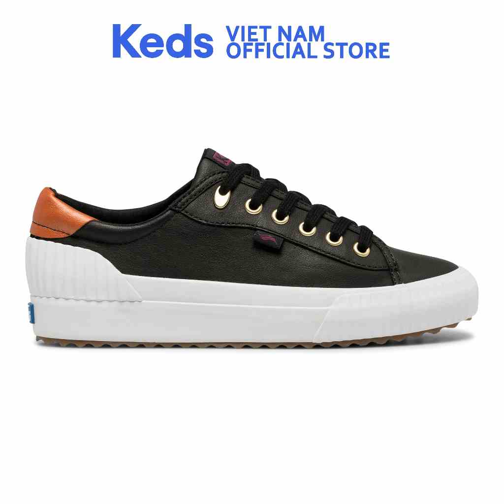 Giày Thể Thao Keds Nữ- Demi Trx Leather Black- KD065524