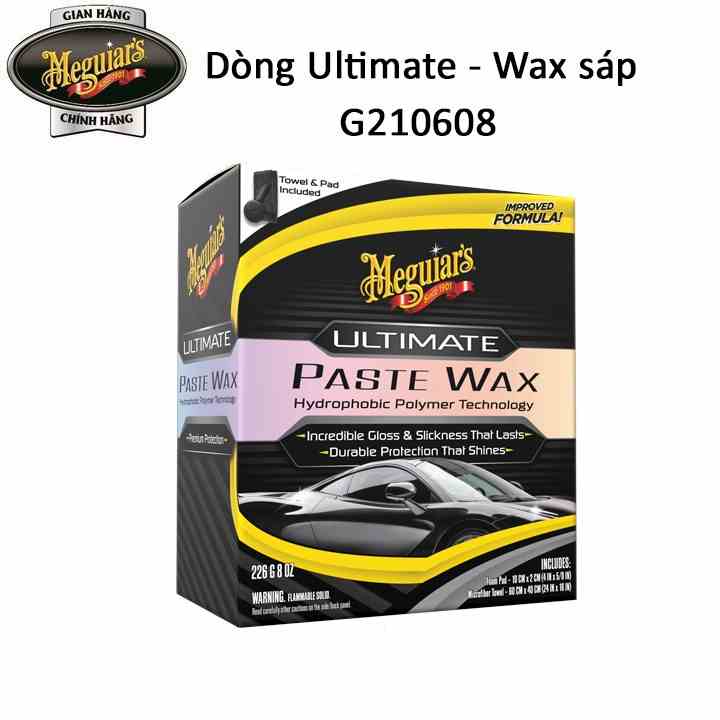 Meguiars Wax làm bóng bề mặt sơn xe hơi dòng cao cấp - Ultimate Paste Wax - G210608, 8 oz