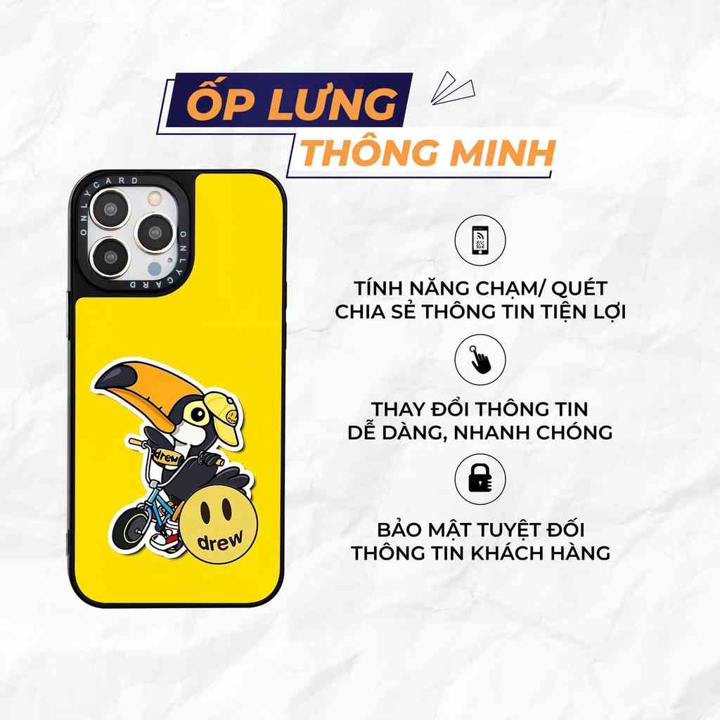 Ốp lưng thông minh ONLYCASE_DREW TOUCAN_18/Dành cho các dòng IPhone 7/7plus/8/8plus/x/xr/xs/11/12/13/pro/p