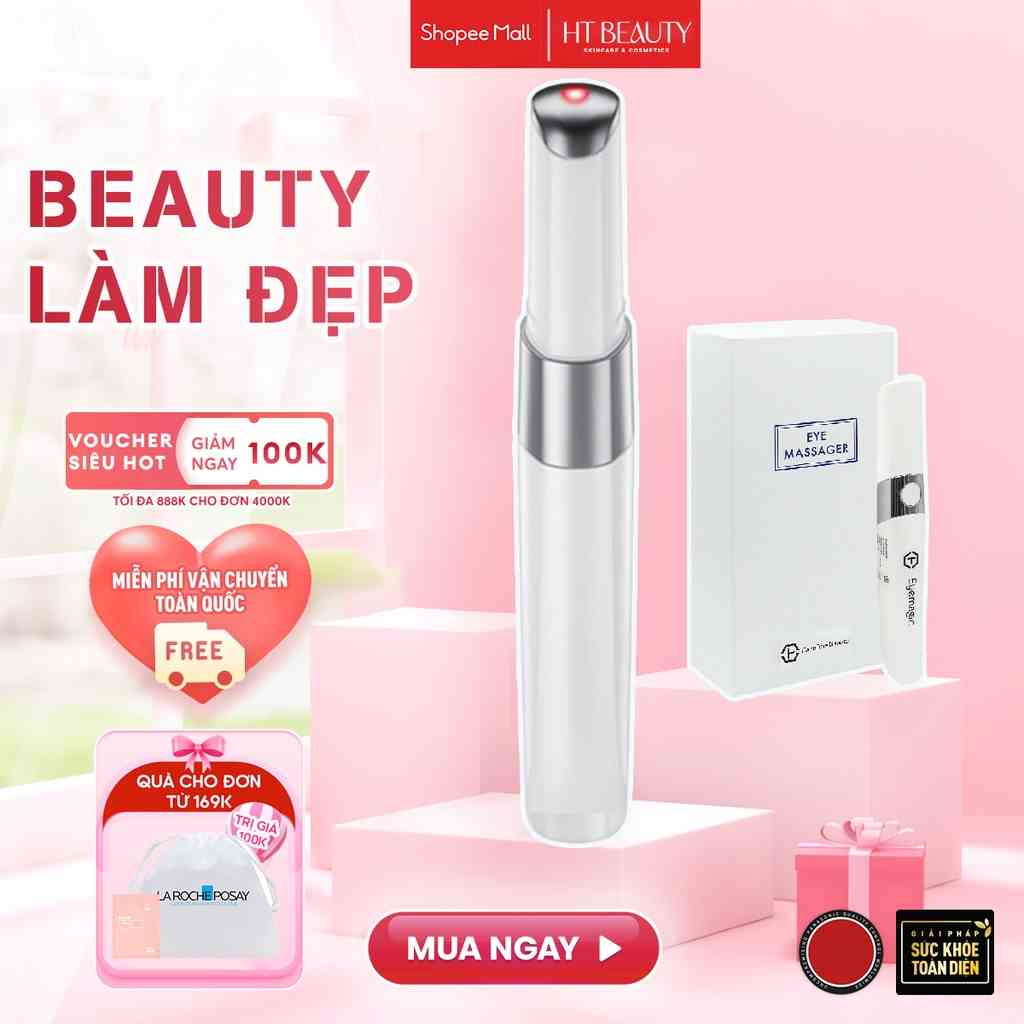 Máy massage trị thâm quầng bọng mắt xoá bọng và nhăn mắt F52E Nanotime HTBeauty