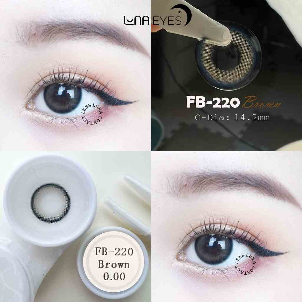 Kính áp tròng LUNA EYES FB-220 BROWN - Lens size vừa