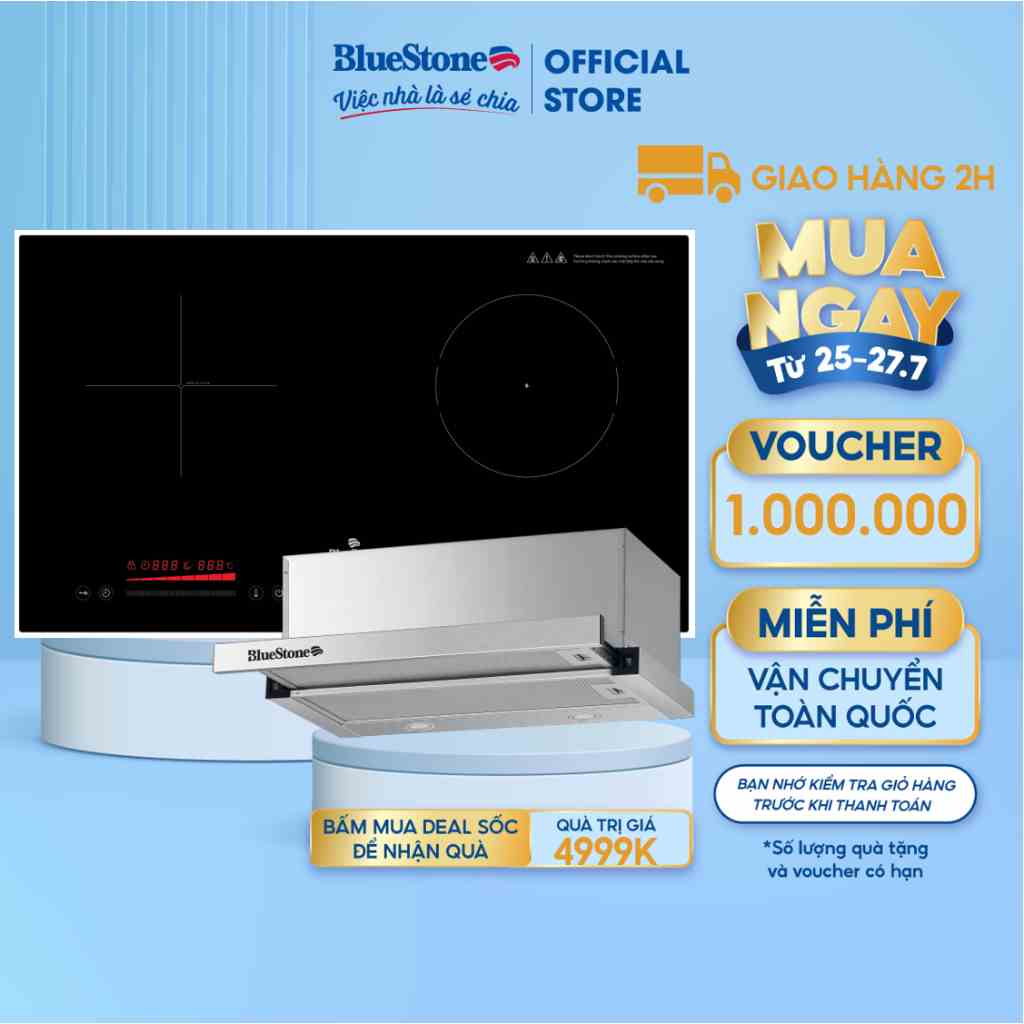 [Mã ELRE2TR giảm 8% đơn 500K] Bếp Hỗn Hợp Quang Từ BlueStone ICB-6911