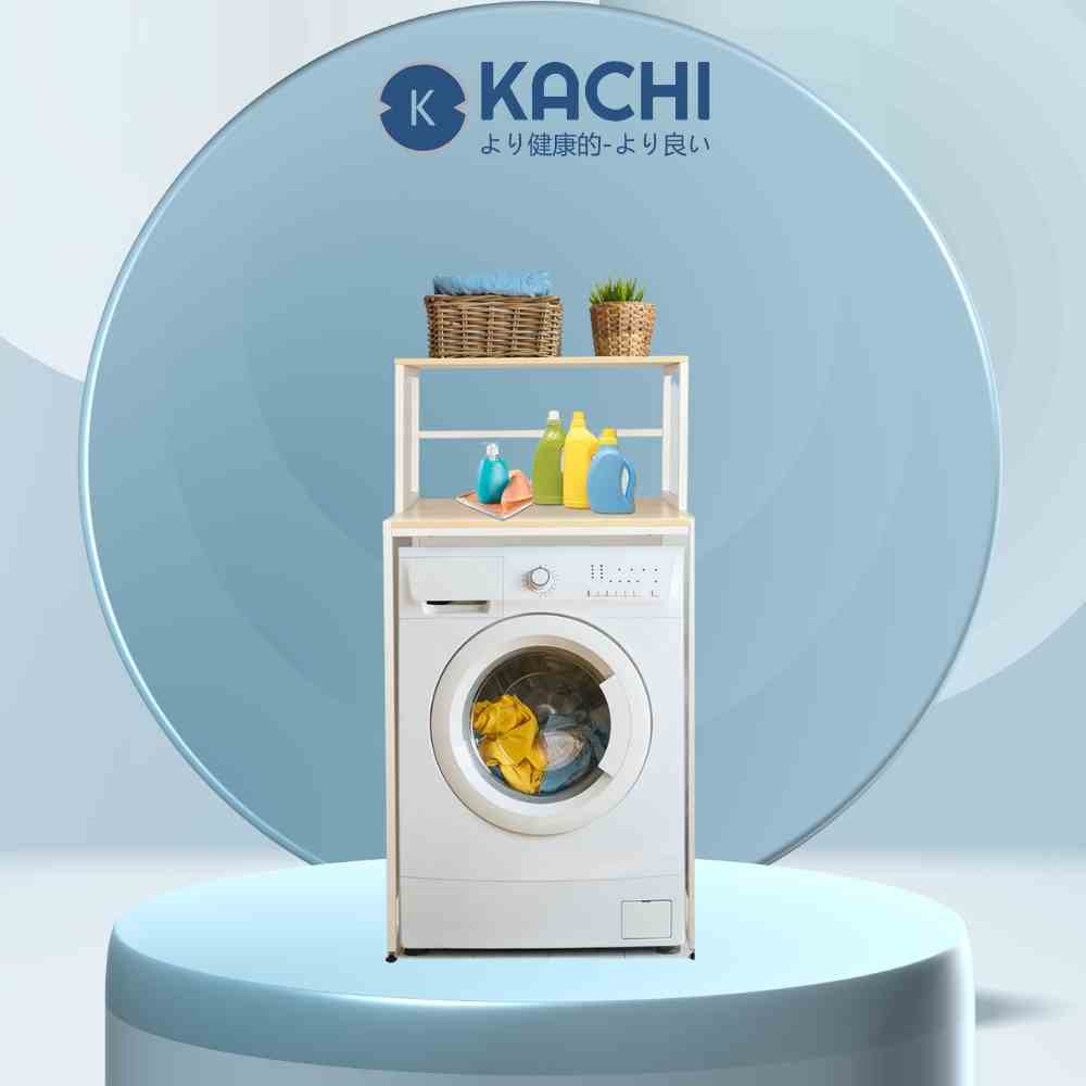 Kệ Máy Giặt 2 Tầng Kachi MK287 mặt gỗ chân sắt