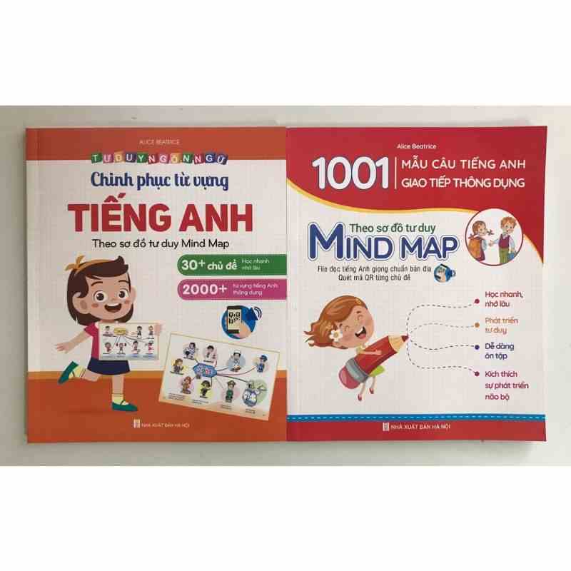 Sách - Combo Chinh phục từ vựng tiếng anh và 1001 mẫu câu tiếng anh thông dụng theo sơ đồ tư duy mindmap