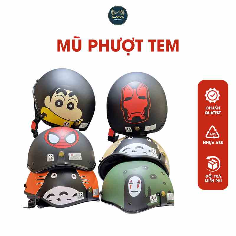 Mũ bảo hiểm phượt nửa đầu chính hãng GRO HELMET dành cho nam nữ FREESIZE