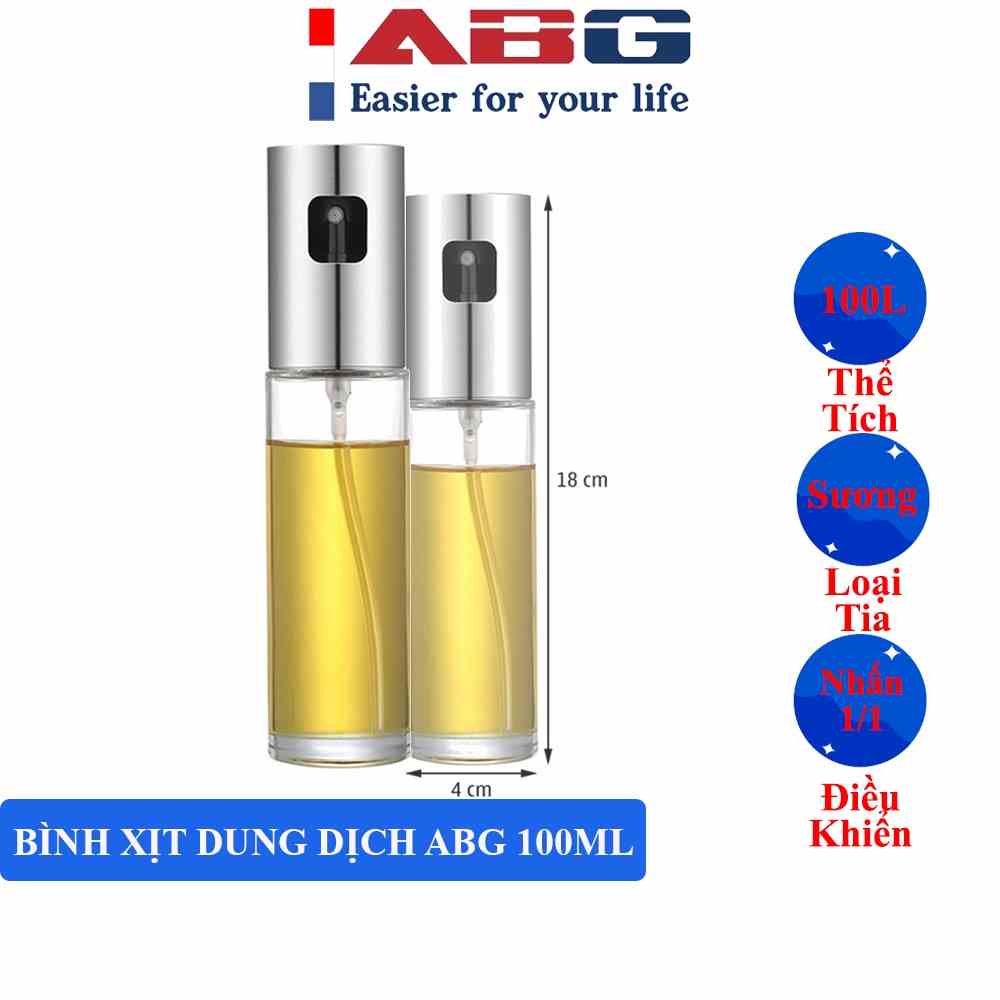 Bình xịt dầu ABG 100ml phun sương dầu ăn và dấm chuyên dụng cho nhà bếp và nồi chiên không dầu