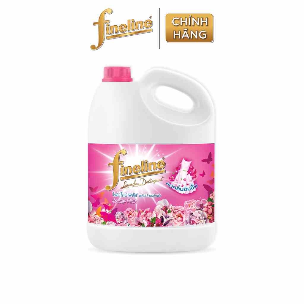 Nước Giặt Fineline Plus Sunny Pink (Hồng) Can 3000 ml.