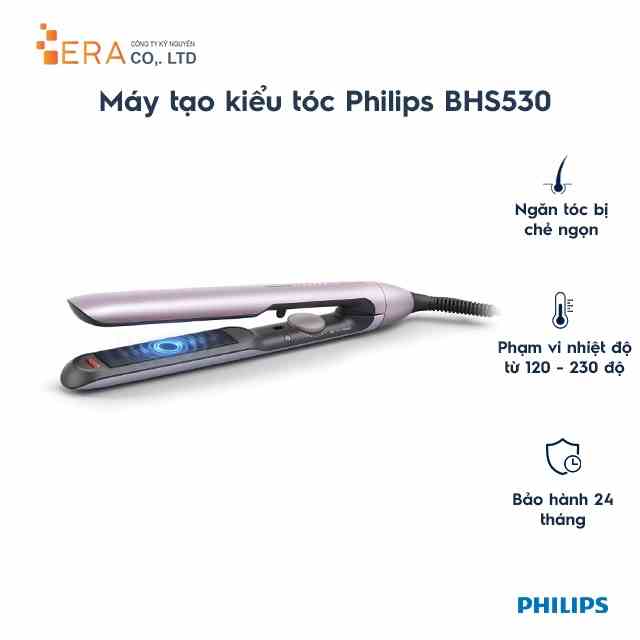 [Mã BMLT100 giảm đến 100K đơn 499K] Máy ép tóc Philips BHS530/00