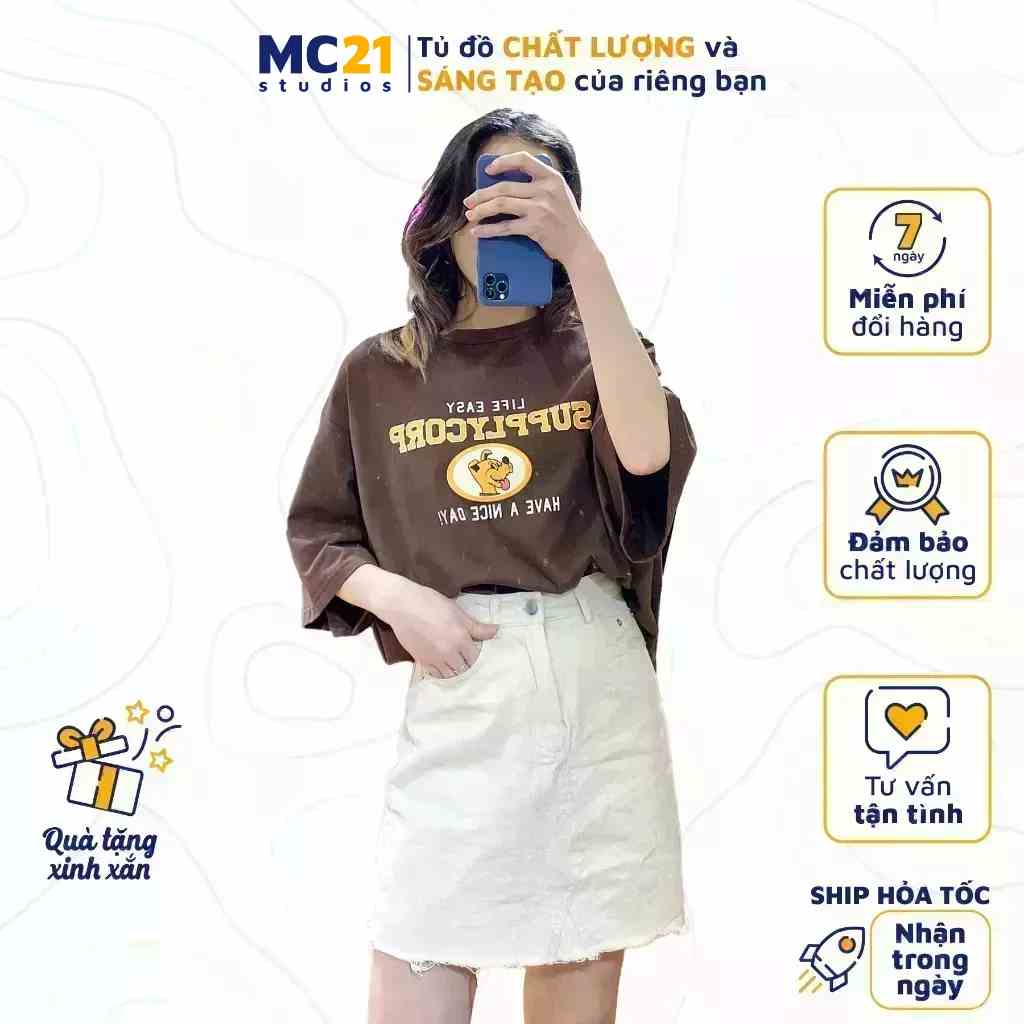 Chân váy ngắn MINION CLOTHING chất kaki lưng cạp cao Ulzzang Streetwear Hàn Quốc vải mềm mịn dày dặn V3202