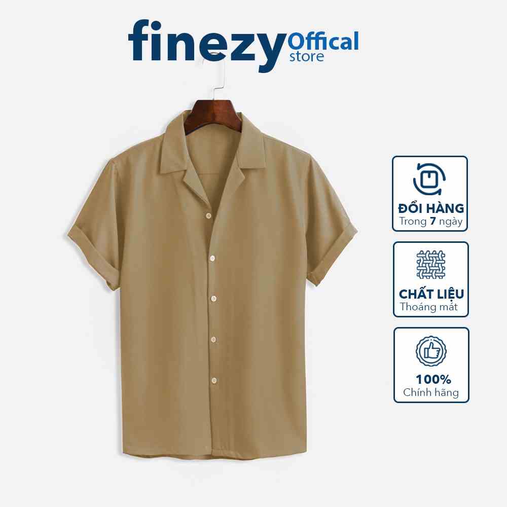 [Mã BMLTB200 giảm đến 100K đơn 499K] Áo sơ mi nam nữ cộc tay cổ vest Finezy, vải cotton, thoáng mát trẻ trung