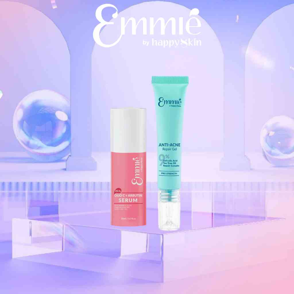 Combo Giảm Mụn Giảm Thâm Serum C 30ml + Gel Chấm Mụn Emmié By Happyskin