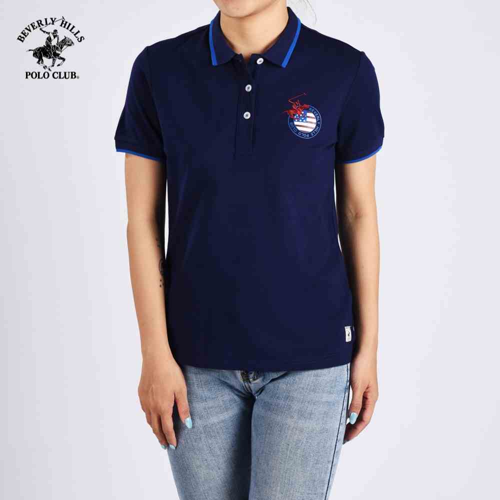 [Mã BMLTB35 giảm đến 35K đơn 99K] Beverly Hills Polo Club - Áo polo Ngắn tay Nữ Trendy Xanh Navy 12 NVB12- BHPC WAPN0045