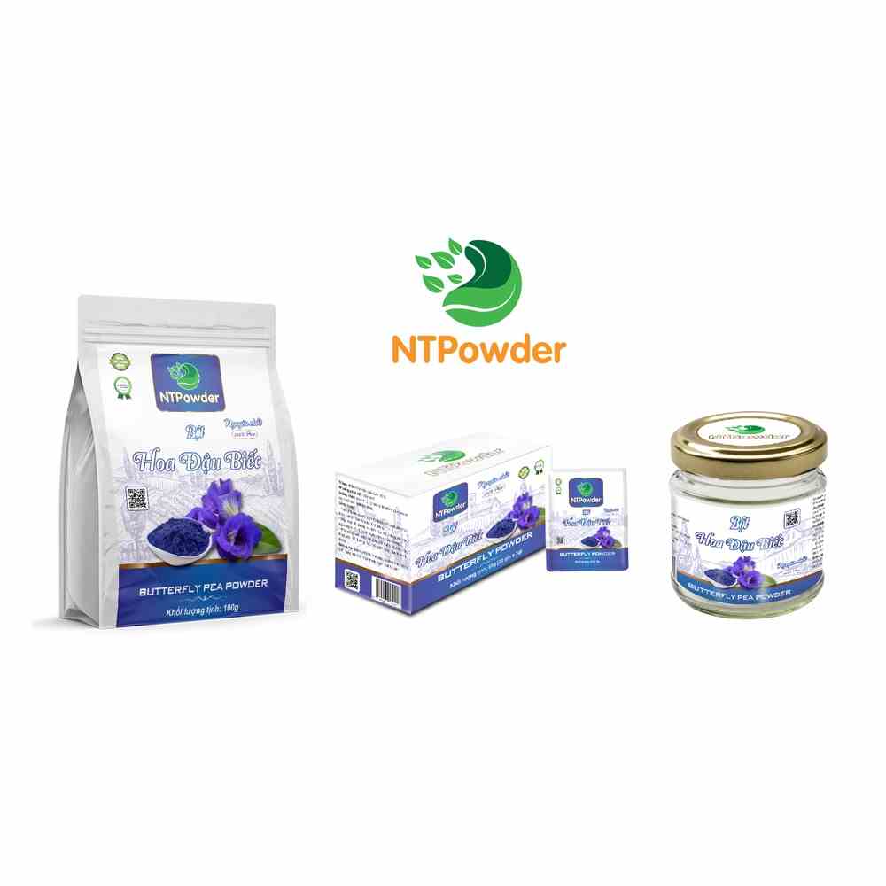 Bột Hoa Đậu Biếc sấy lạnh nguyên chất NTPOWDER 100g / 60g / 50g tùy chọn - Nhất Tín Food