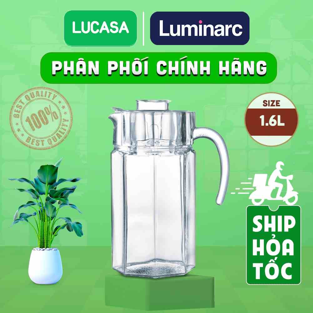 [Mã BMLTA35 giảm đến 35K đơn 99K] Bình Nước Thủy Tinh Luminarc Octime 1.6L - L2665 | Phân Phối Chính Hãng