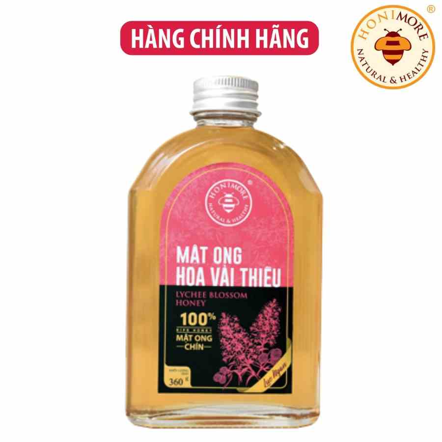 Mật ong nguyên chất Hoa Vải Thiều- 100% Mật ong chín Honimore chai 360g