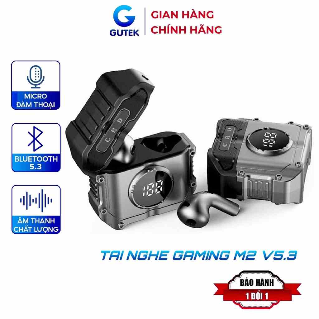 Tai nghe bluetooth gaming không dây bass mạnh độ trễ thấp âm thanh HIFI chống nước ipx5 - Gutek M2 v5.3