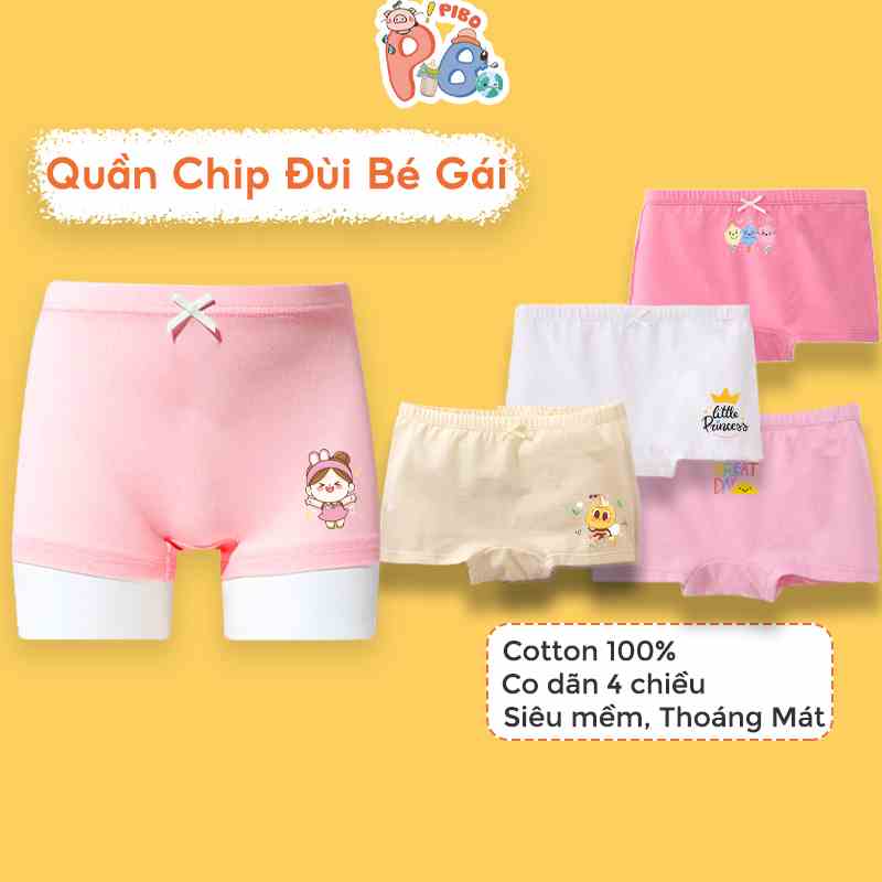 Quần Chip Đùi Bé Gái Cotton Cao Cấp Mềm Mại Bảo Vệ Vùng Kín - Babyboo- PiBo Store