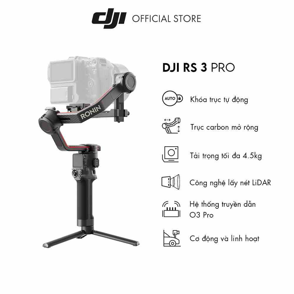 Tay Cầm Gimbal Chống Rung DJI RS3 Pro Hàng chính hãng Bảo hành 12 tháng 1 Đổi 1