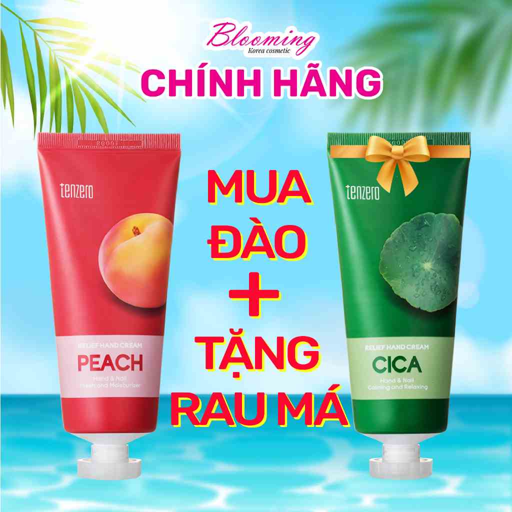 [Mã BMLTA35 giảm đến 35K đơn 99K] Kem Dưỡng Da Tay Làm Sáng Da, Mịn Màng Trái Đào Tenzero Relief Hand Cream Peach 100ml