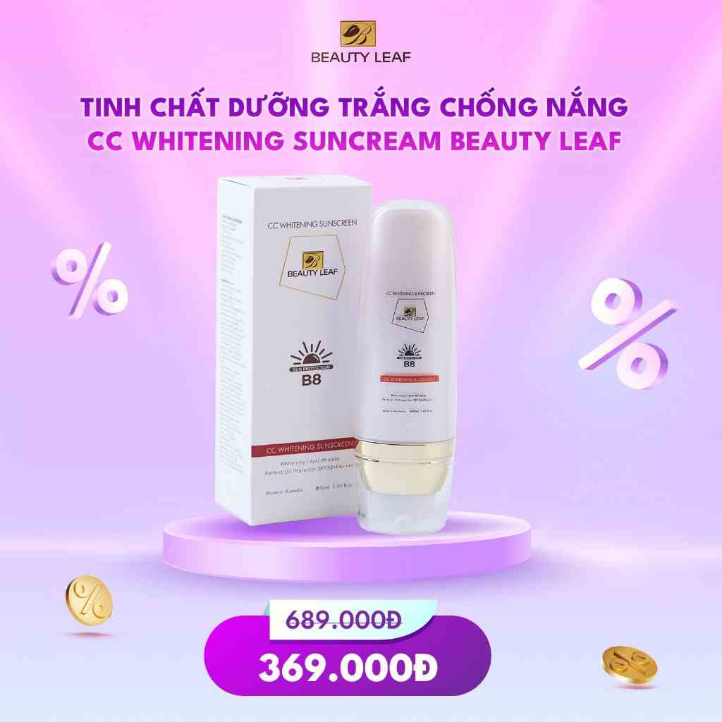 [Mã BMTTC60K giảm đến 60K đơn 50K] [GOLDEN HEALTH] Tinh chất chống nắng Beauty Leaf CC Whitening Sunscreen (chai 80ml)