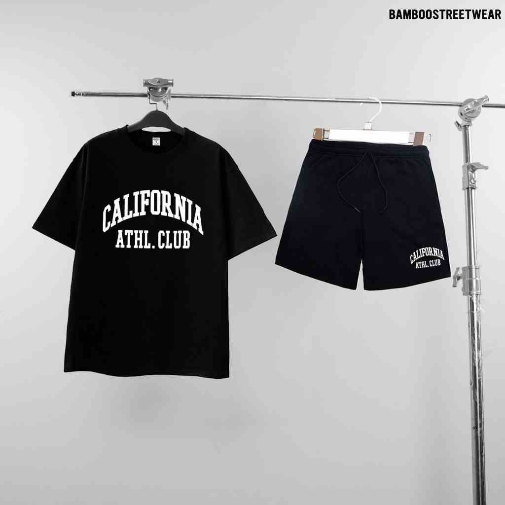 [Mã BMLTB35 giảm đến 35K đơn 99K] Bộ Thể Thao Nam Nữ BAMBOOSTREETWEAR Bộ CALIFORNIA (BỘ 210-211)