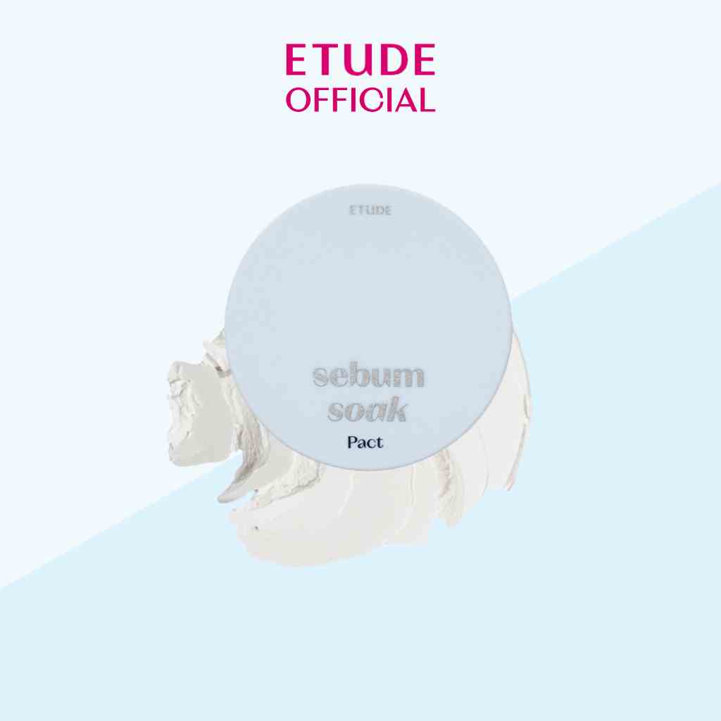 Phấn Nén Kiềm Dầu ETUDE Sebum Soak Pact 9.5g giúp Nền Mịn và Trang điểm Lâu trôi