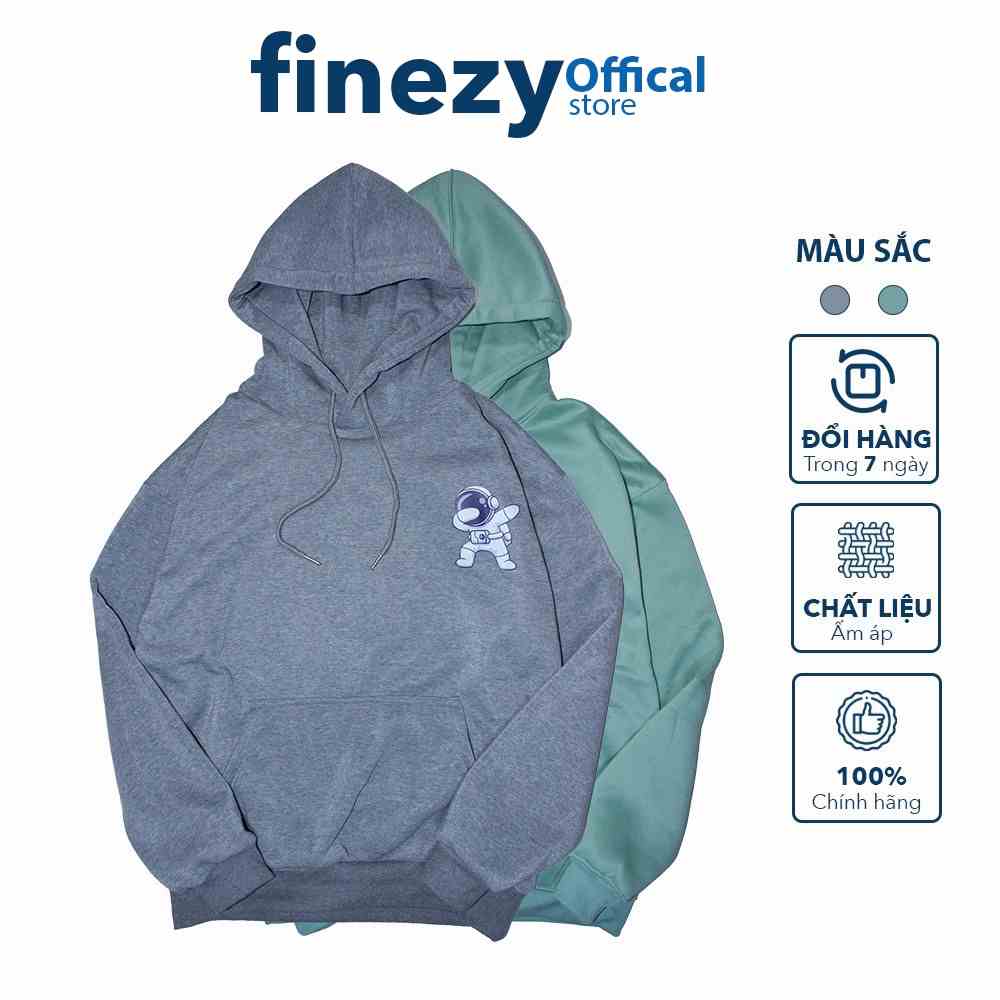 [Mã BMLTB200 giảm đến 100K đơn 499K] Áo Hoodie Phi Hành Gia nam nữ Finezy Unisex form rộng, vải nỉ dày