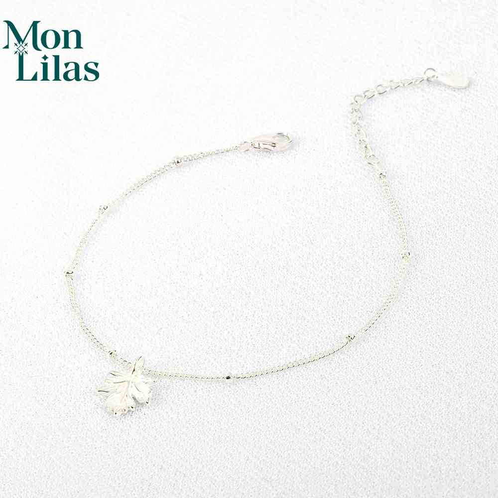 Lắc Tay Bạc Hình Lá Thời Trang Xinh Xắn Lixu LT003 - MonLilas Jewelry