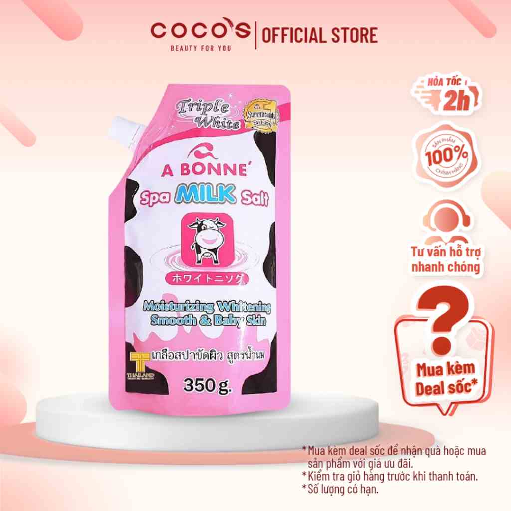 Muối Tắm Tẩy Tế Bào Chết A Bonne Spa Milk Salt Thái Lan 350g