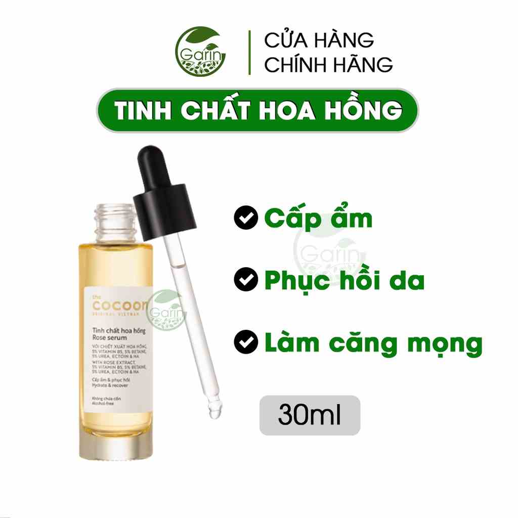 [Mã BMLTB35 giảm đến 35K đơn 99K] Serum tinh chất hoa hồng Cocoon Garin 30ml cấp ẩm và phục hồi da