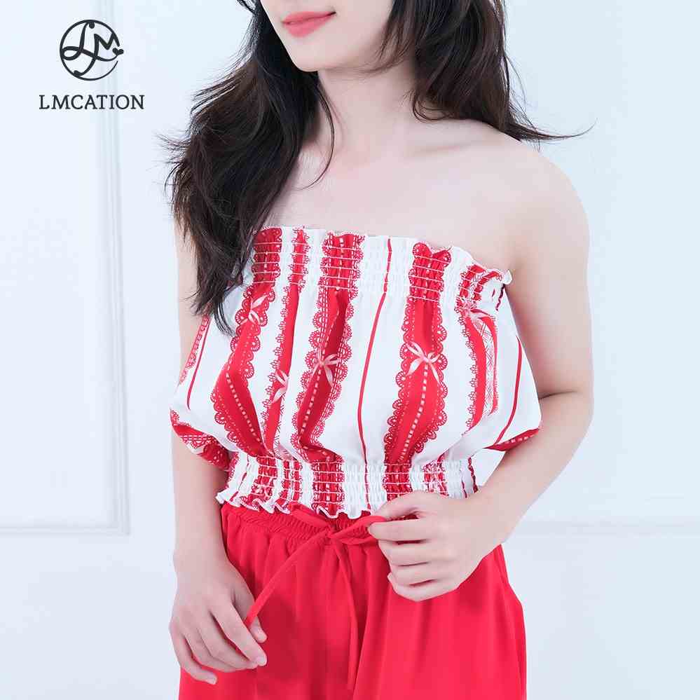 [Mã BMLTA35 giảm đến 35K đơn 99K] Áo ống LMcation Carol - Sọc Trắng Đỏ