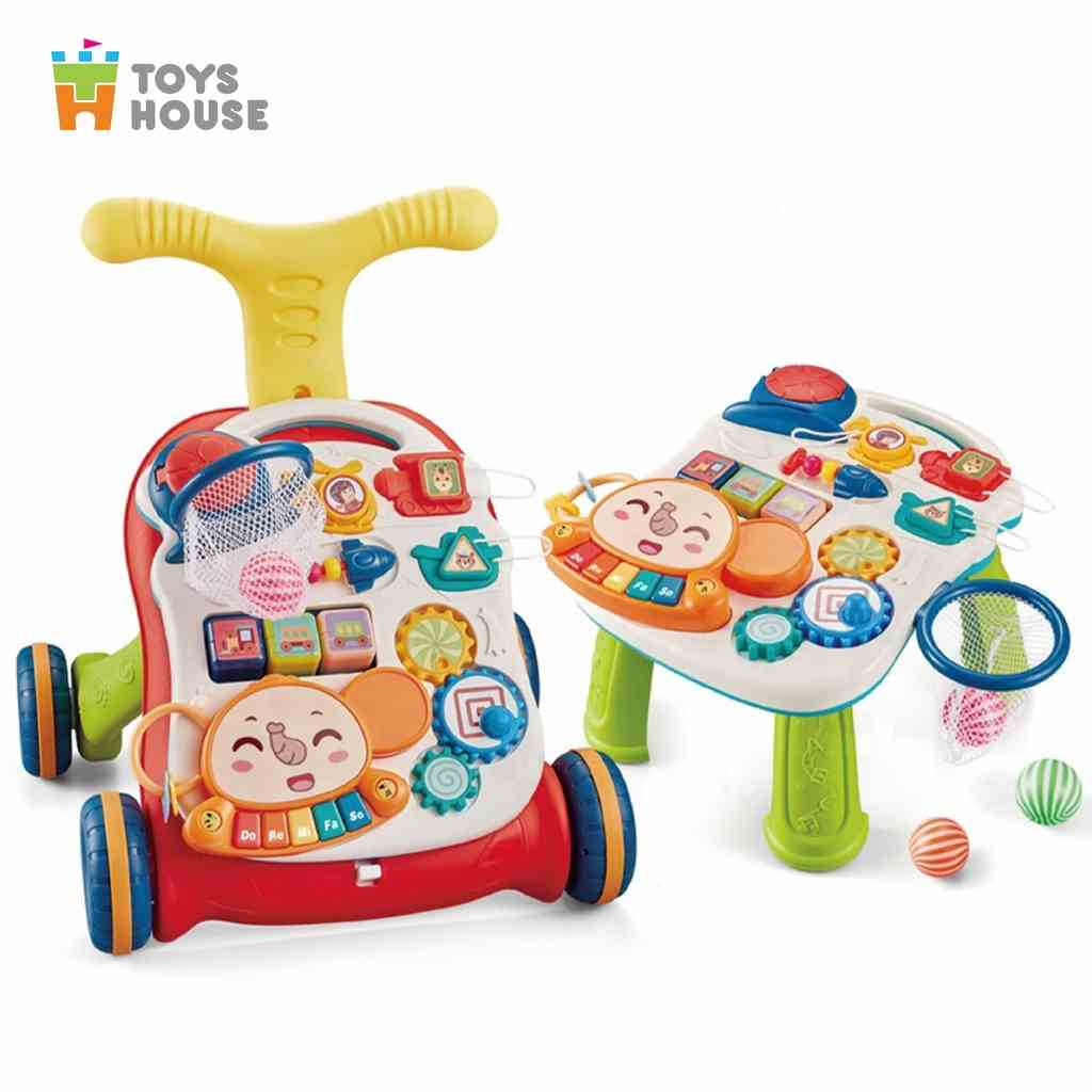 Xe tập đi đa năng kiêm bàn nhạc 2 trong 1 Toyshouse N6038 - người bạn đồng hành thân thiết của bé