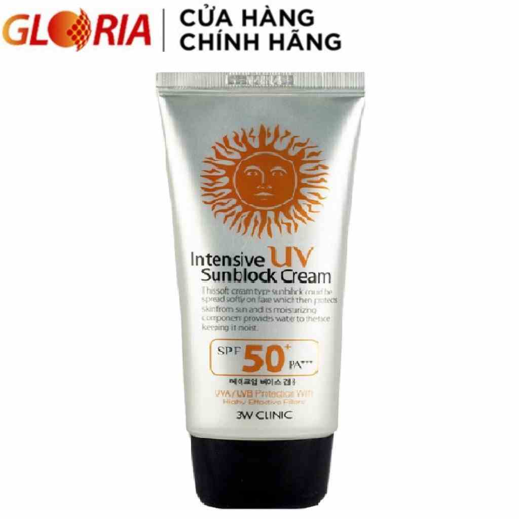 Kem Chống Nắng 3W Clinic Intensive UV Sunblock Cream SPF50 Pa+++ 70ml