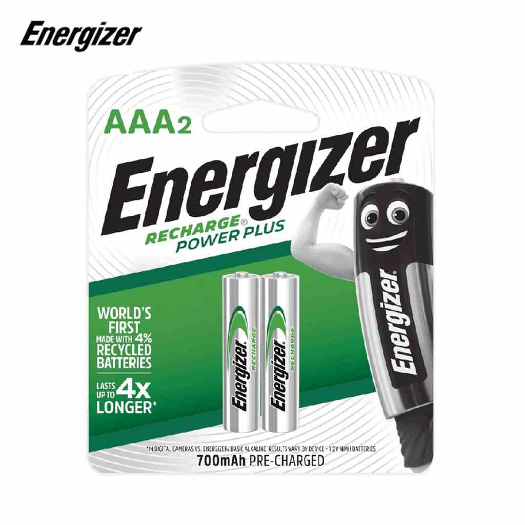 Pin sạc Energizer  Powerplus AAA 700mAh NH12 RP2 - vỉ 2 viên  - Hàng chính hãng