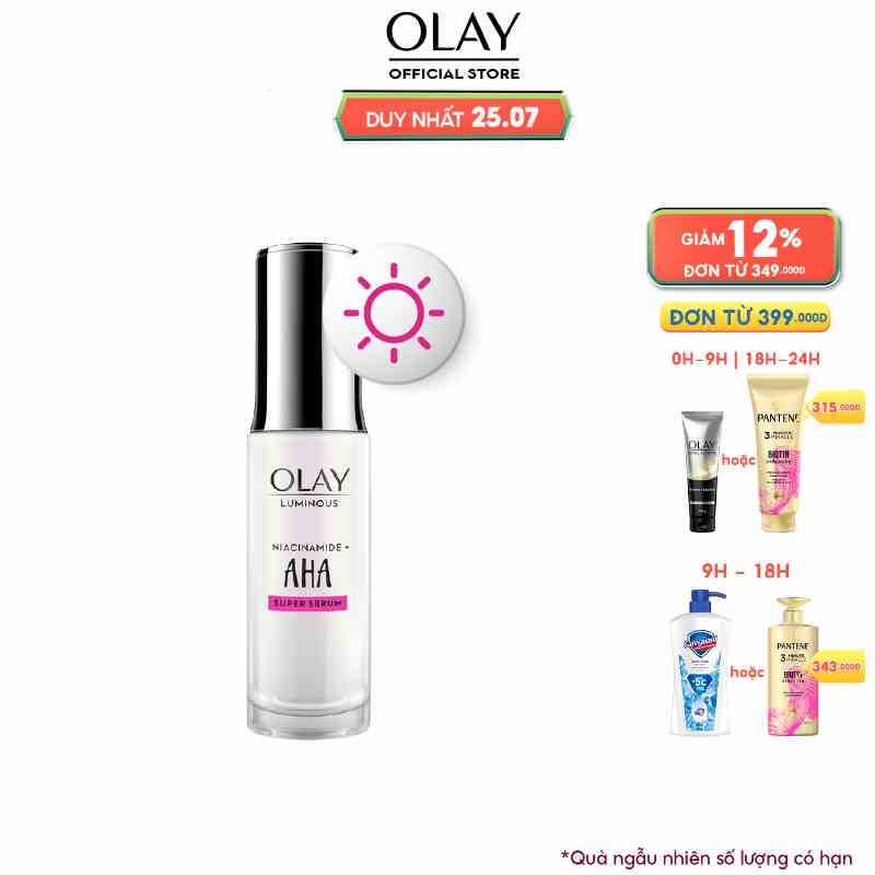 Serum/Tinh Chất Dưỡng Sáng Da, Mờ Thâm Mụn OLAY LUMINOUS NIACINAMIDE AHA 30ML