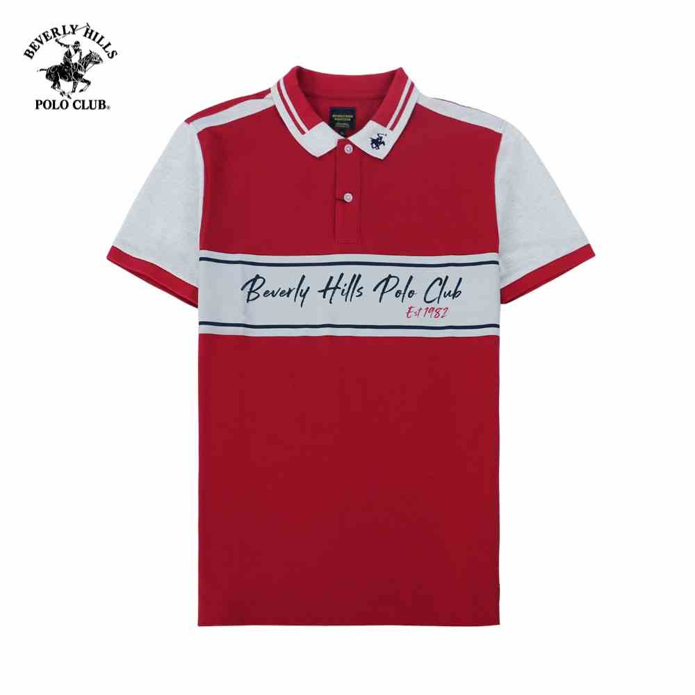 Beverly Hills Polo Club - Áo polo Ngắn tay Nam Slim Fit Đỏ RD- BHPC PMSSW21TL014