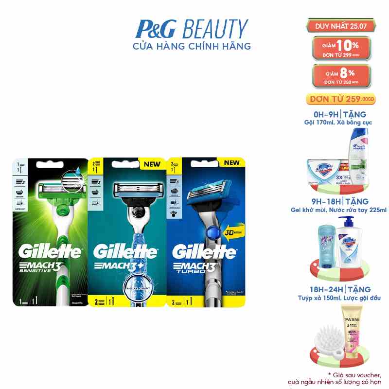 Cán/ dao Gillette Mach3 /Mach3 Turbo 3D cao cấp